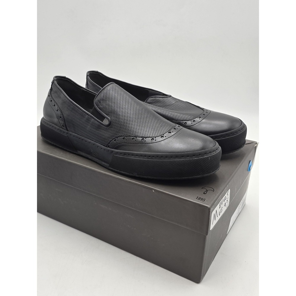 Robert Clergerie Shoes Mens‎ Size 9.5 Black P/TIL001 Slip On Perforated Leather